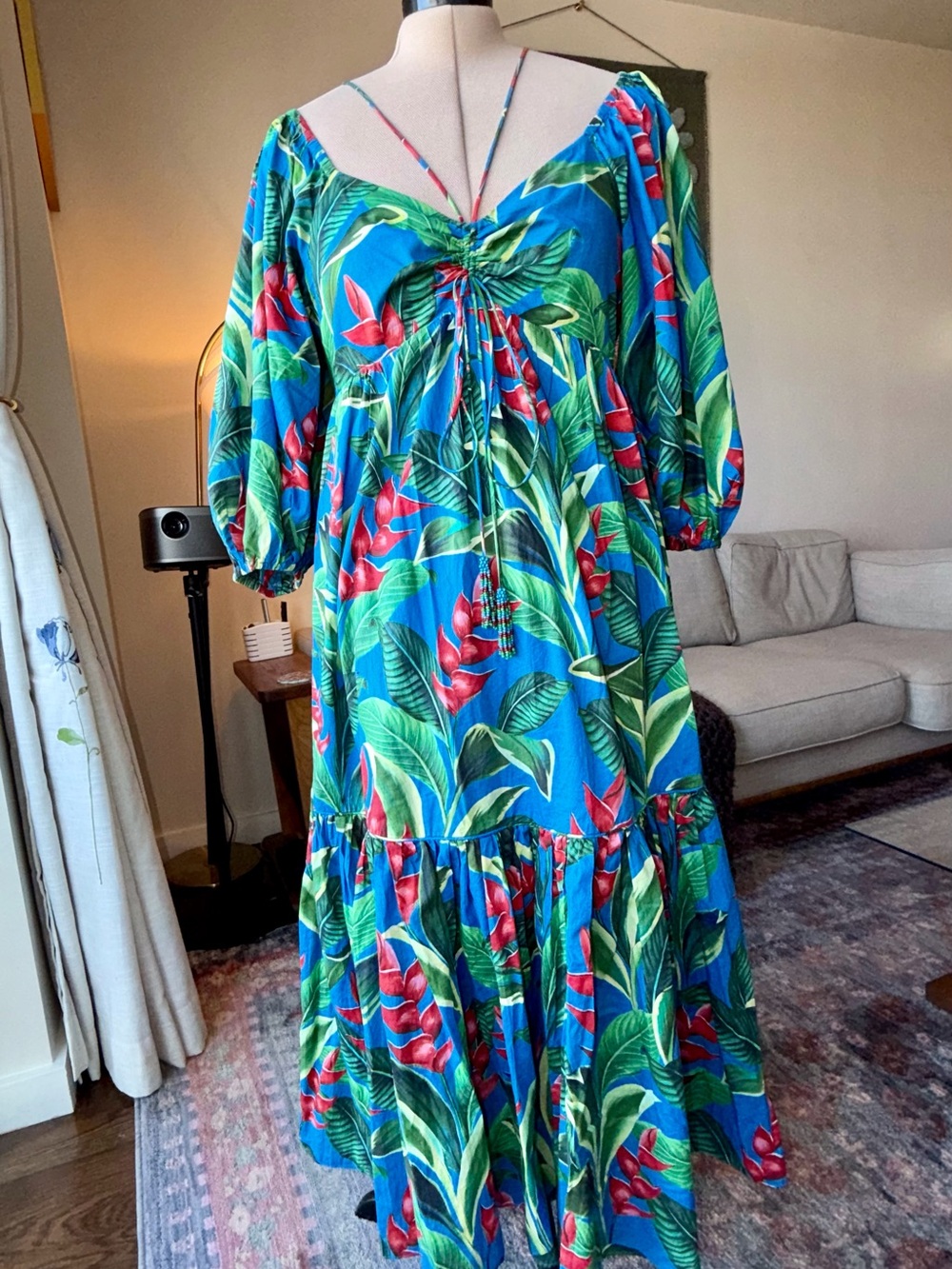FARM RIO Dream Garden Midi Dress